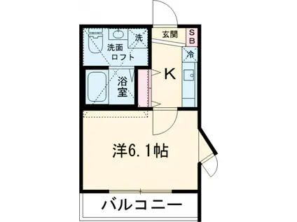 NSGATEつつじヶ丘(1K/2階)の間取り写真