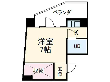 FLATSわかまつ(ワンルーム/3階)の間取り写真