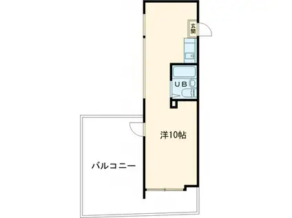 アパートメント高橋(ワンルーム/3階)の間取り写真