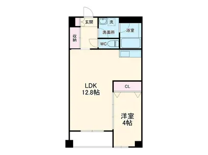 ラシーム高崎(1LDK/5階)の間取り写真