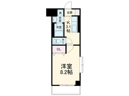 アントーレ(1K/2階)の間取り写真