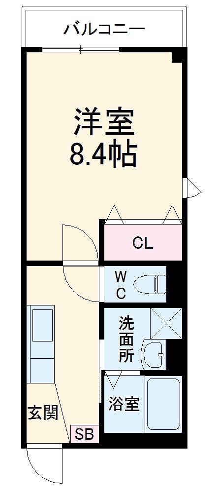 プログレソ(1K/1階)の間取り写真