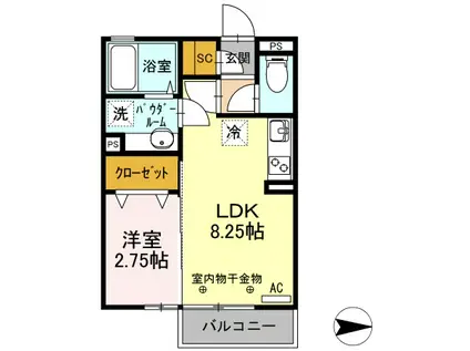 オペラハウス三光町(1LDK/2階)の間取り写真