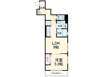 NAVONAⅡ(1LDK/2階)の間取り写真