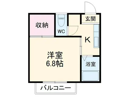 ヴィラ・グローリー(1K/2階)の間取り写真