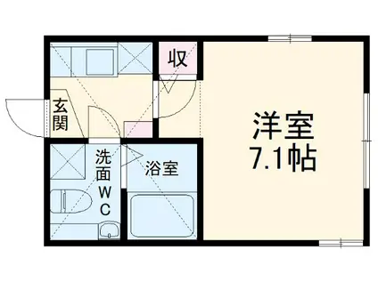 ミュー菅生(1K/1階)の間取り写真