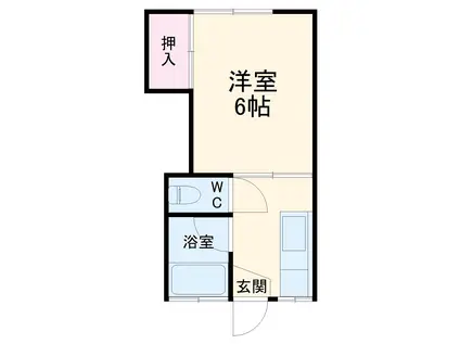 小田急電鉄小田原線 東海大学前駅 徒歩10分 2階建 築44年(1K/1階)の間取り写真