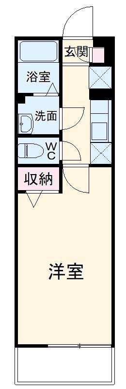 リブリ・錦町(1K/3階)の間取り写真