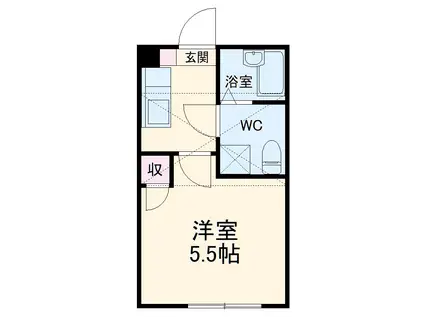 アザーレ生田弐番館(1K/2階)の間取り写真