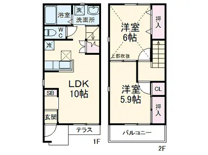Ｈｉｍａｗａｒｉ(2LDK)の間取り写真