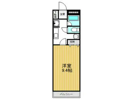 プリマヴェーラ(1K/1階)の間取り写真