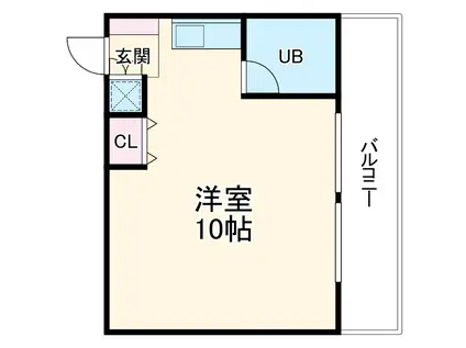 ハイツ水鐘(ワンルーム/4階)の間取り写真