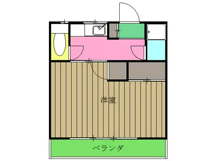 メゾン新川口 西棟(1K/3階)の間取り写真