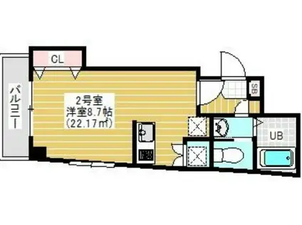 グラン・セントラル(ワンルーム/3階)の間取り写真