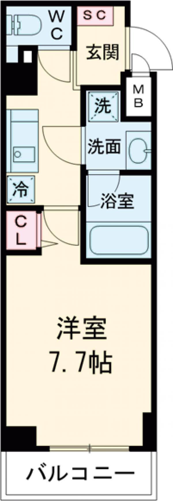 KDXレジデンス桜上水(1K/5階)の間取り写真