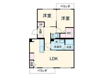 MAISONAZUR(2LDK/3階)の間取り写真