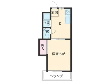 コーポみずたに(1K/2階)の間取り写真