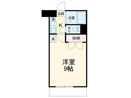 ウエスト5(1K/2階)の間取り写真