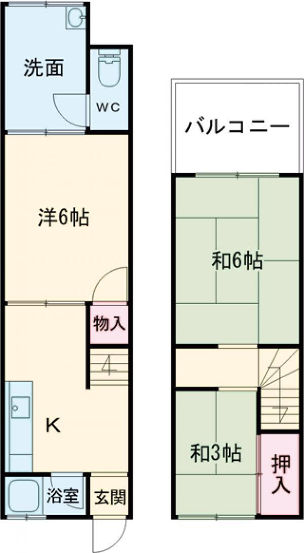 和気町貸テラス(3DK)の間取り写真