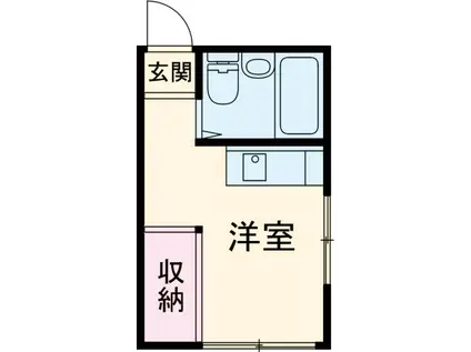 パレス中川Ⅱ(ワンルーム/1階)の間取り写真