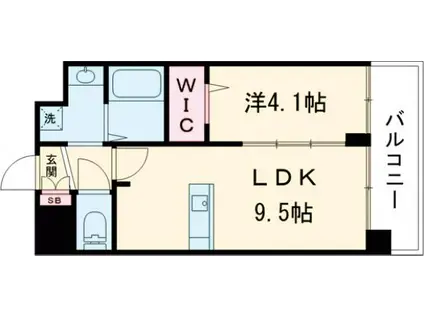 ファステート京都西院パール(1LDK/3階)の間取り写真