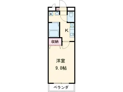 コンフォート昭和町(1K/1階)の間取り写真