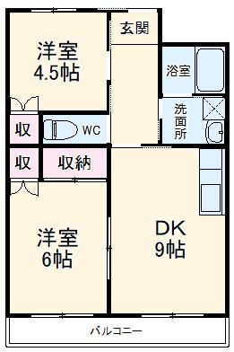 RE・POSE半田山(2LDK/3階)の間取り写真