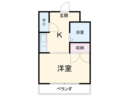 寿マンション琴塚(ワンルーム/3階)の間取り写真