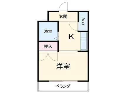 寿マンション琴塚(ワンルーム/5階)の間取り写真