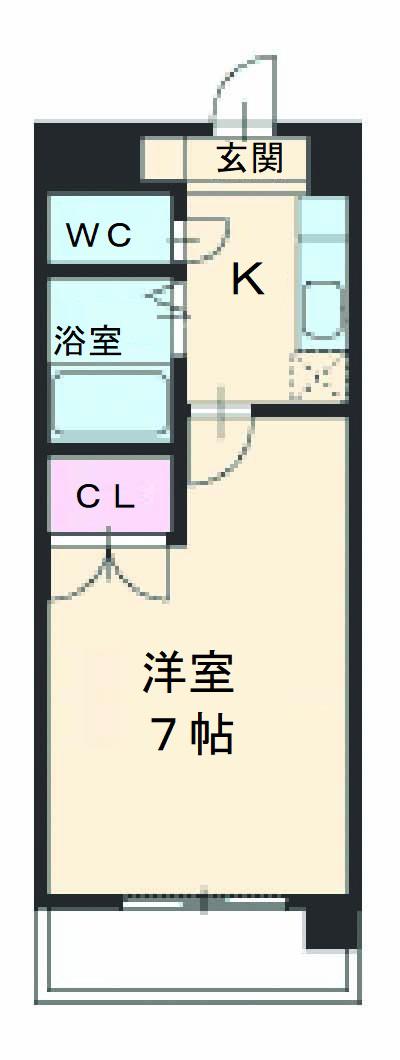 ヒサゴハイツⅡ(1K/5階)の間取り写真