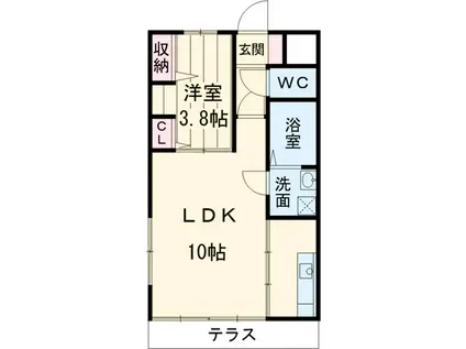 プライムステージ(1LDK/1階)の間取り写真