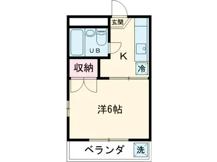 コーポエクシード(1K/1階)の間取り写真