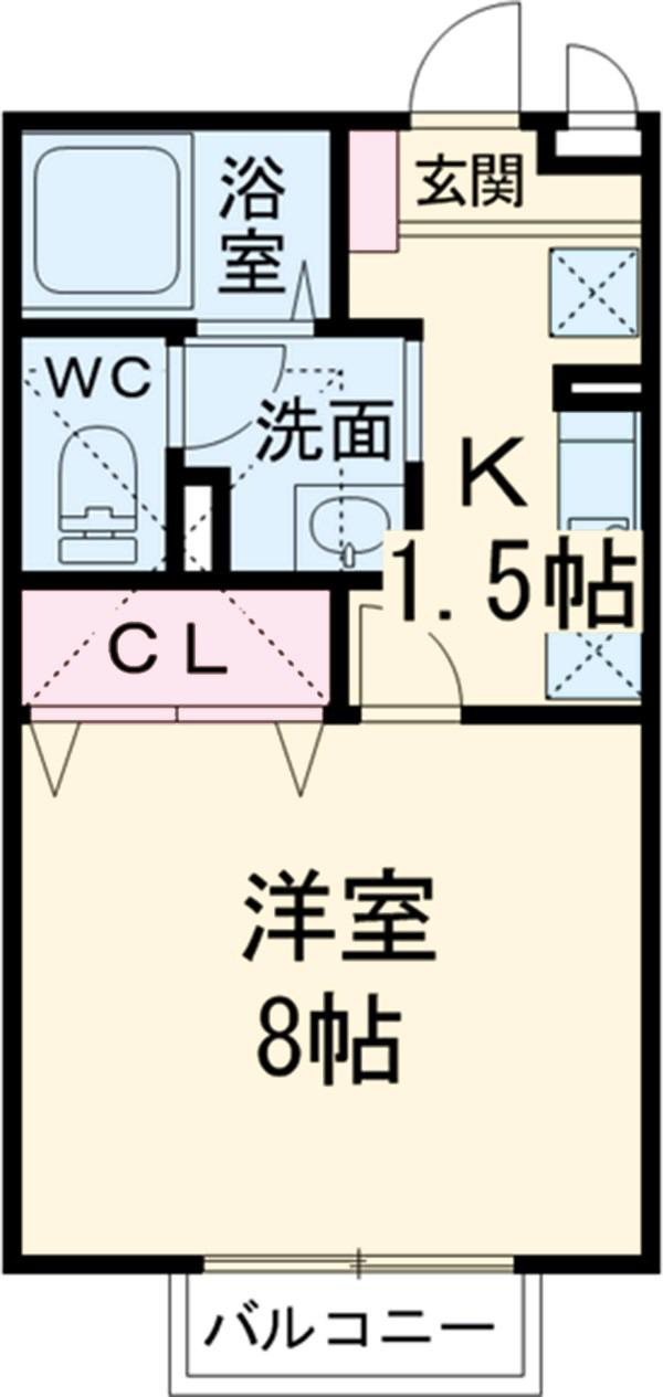 パティオ(1K/1階)の間取り写真