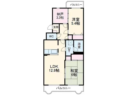 ベルヴェデーレ2(3LDK/4階)の間取り写真