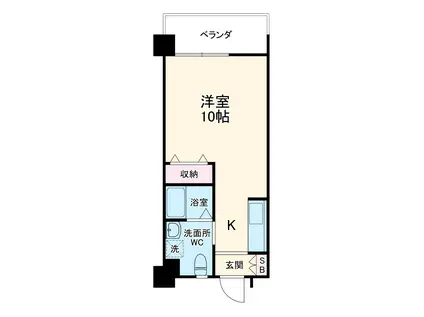 タカダ仲西ヒルズ(ワンルーム/4階)の間取り写真