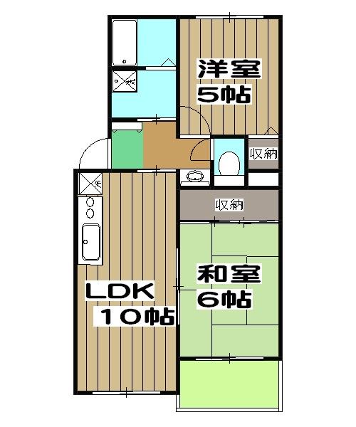 トリヴァンベール95(2LDK/2階)の間取り写真