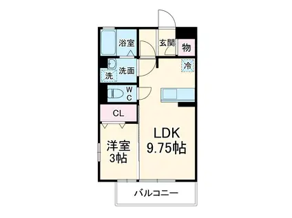 カンピエーレ(1LDK/2階)の間取り写真