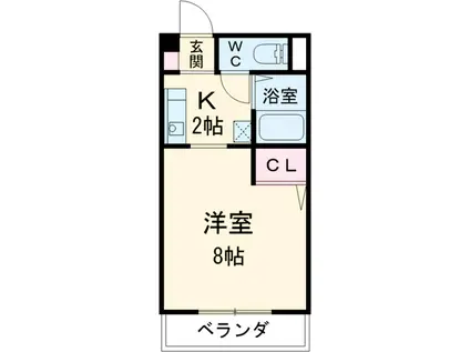 グランデュール16(1K/3階)の間取り写真