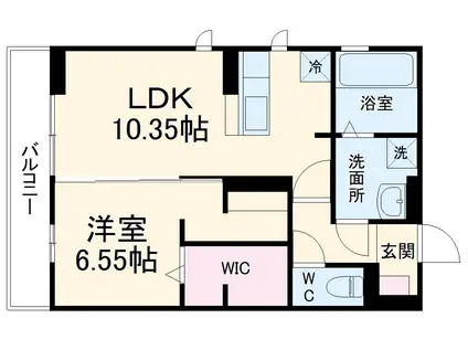 ソル ド レーヴ アッシュ(1LDK/2階)の間取り写真
