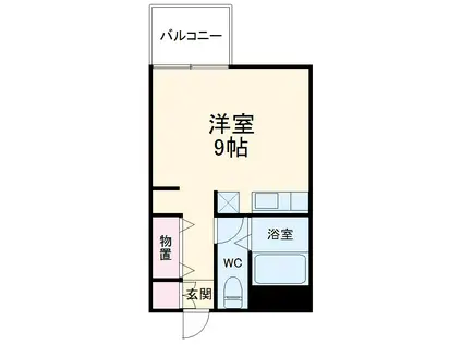 WING VIEW(ワンルーム/3階)の間取り写真