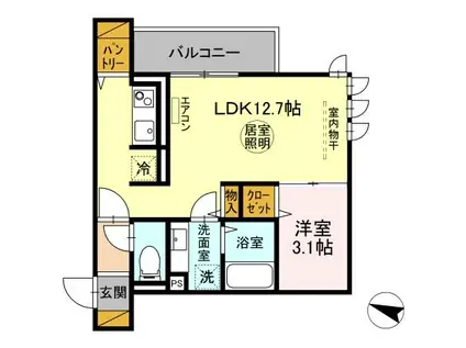 FELICIDADE(1LDK/3階)の間取り写真