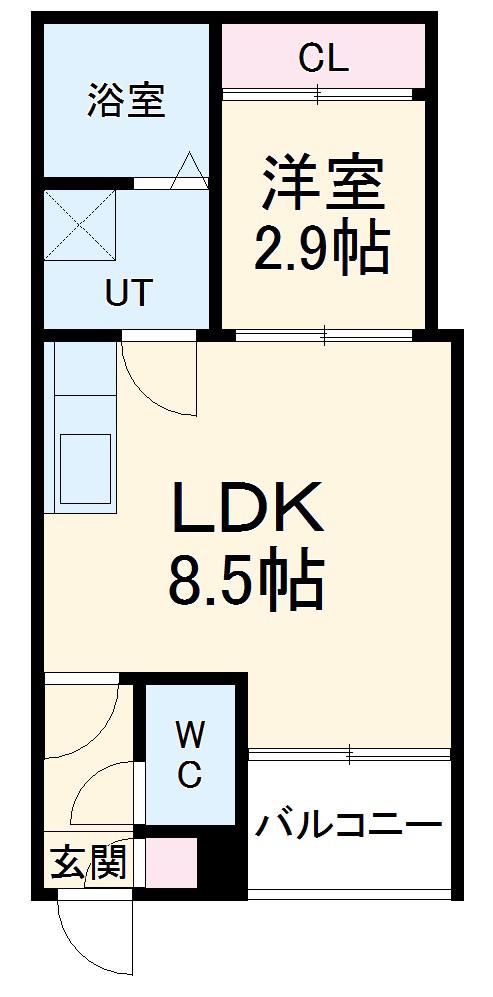 R-SMART大曽根(1LDK/3階)の間取り写真