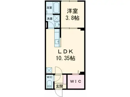 TGーSEVEN(1LDK/1階)の間取り写真