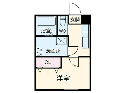 ベル八千代(1K/1階)の間取り写真