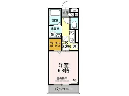 グレイスコート(1K/1階)の間取り写真