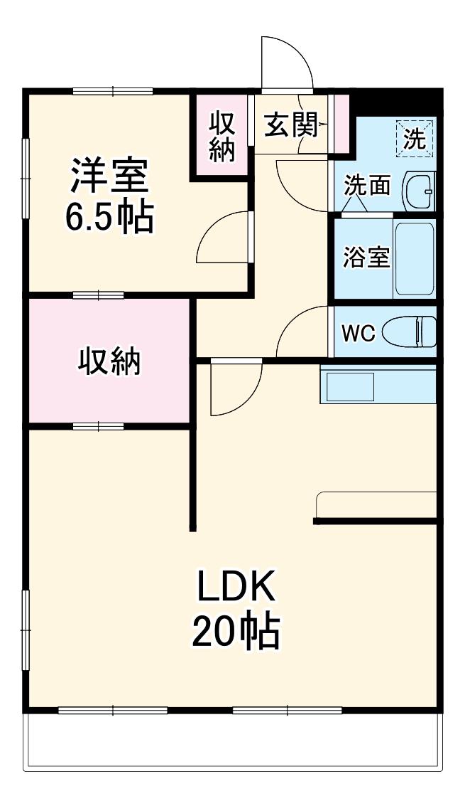ストークハウス長泉A(1LDK/4階)の間取り写真