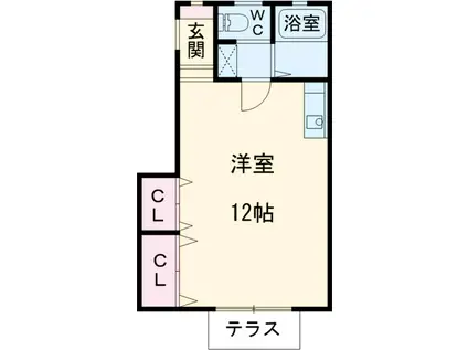 私の家2(ワンルーム/1階)の間取り写真