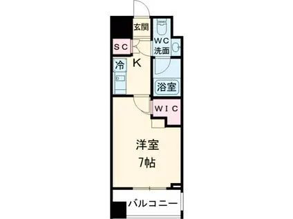 レジディア池袋ウエスト(1K/4階)の間取り写真