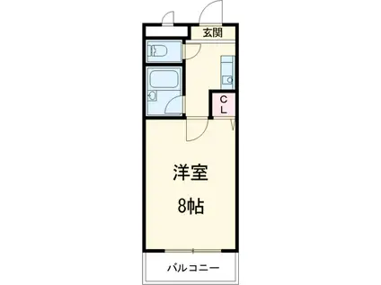 ジュネス丸池(1K/4階)の間取り写真