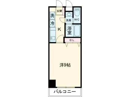 ラ・コンフォルテ府中(1K/7階)の間取り写真